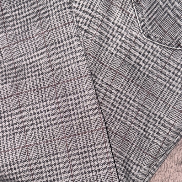 Democracy Black & Gray Plaid womens Pants denim fitted jeans houndstooth size 4 - Picture 6 of 8